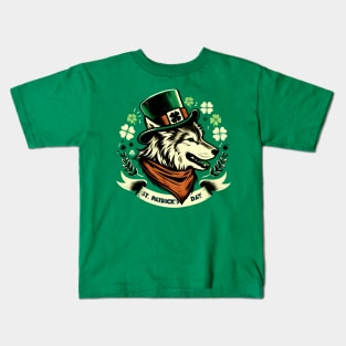 Wolf - St. Patrick's Day Kids T-Shirt